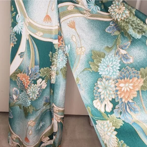 70s Hawaiian halter palazzo jumpsuit - Picture 3 of 10